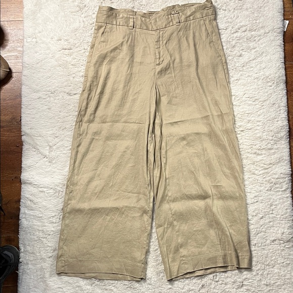Banana Republic linen blend wide leg crops - Picture 1 of 4